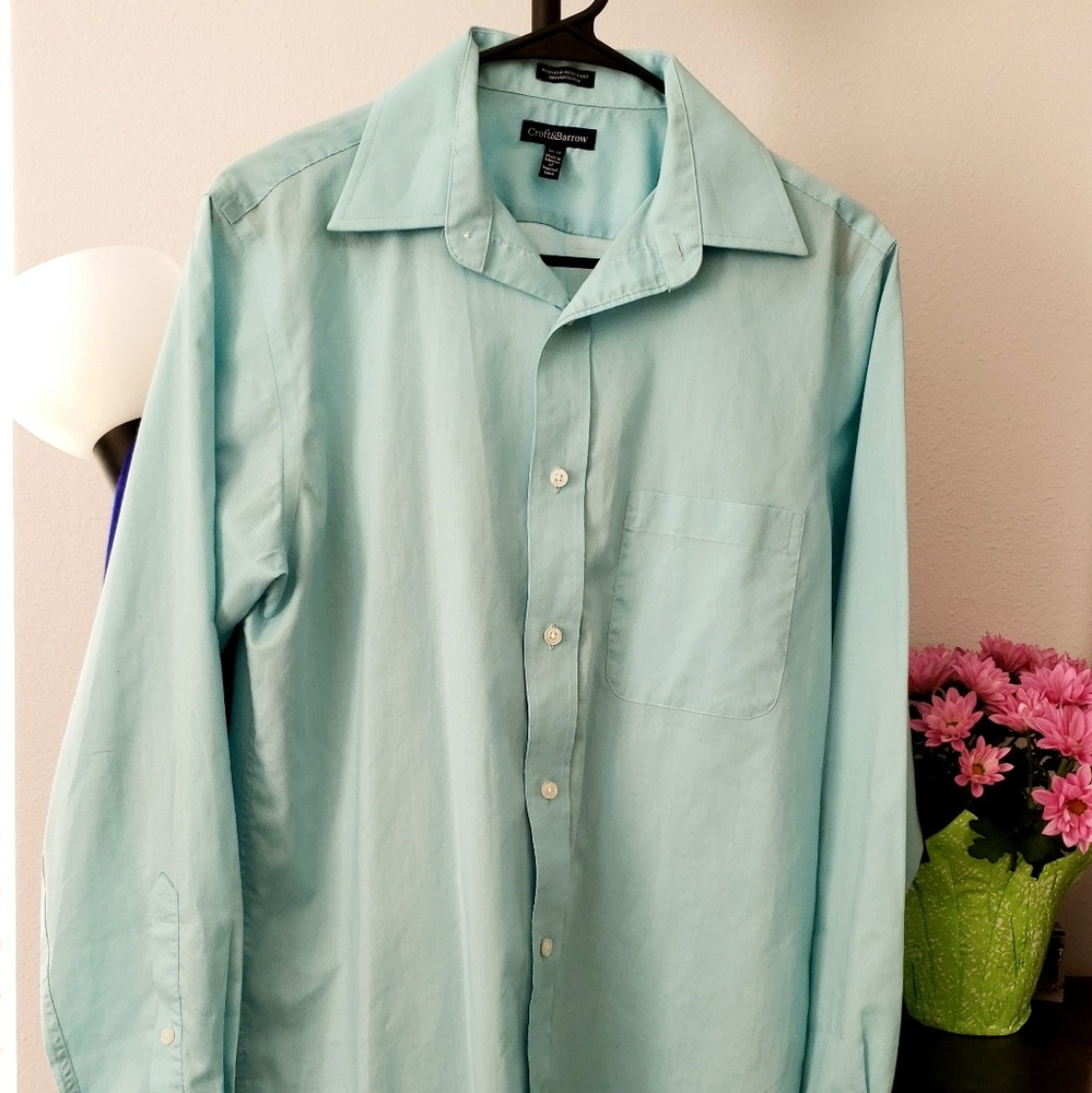 🦄💎Croft&Barrow mint men's button down shirt👑💫